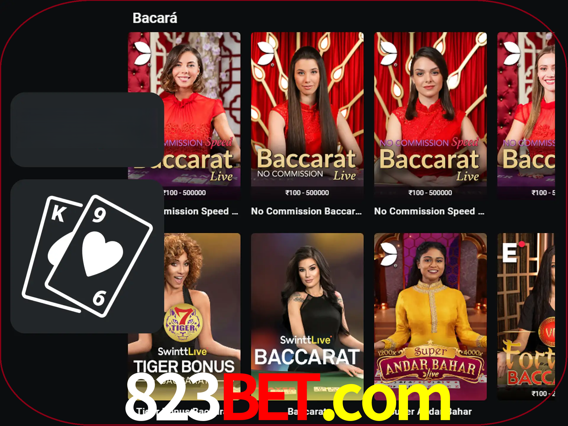 Ganhe muito dinheiro jogando jogos de bacará.